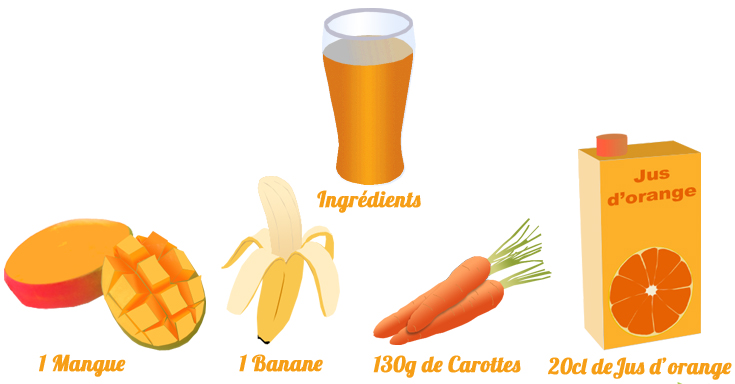 Smoothie mangue carottes